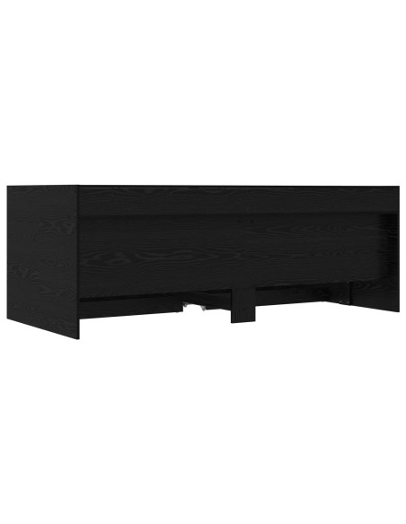 Telaio del letto con storage Rovere Nero 80 x 200 cm