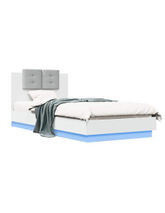 Letto con LED Bianco 80 x 200 cm Legno ingegnerizzato 2