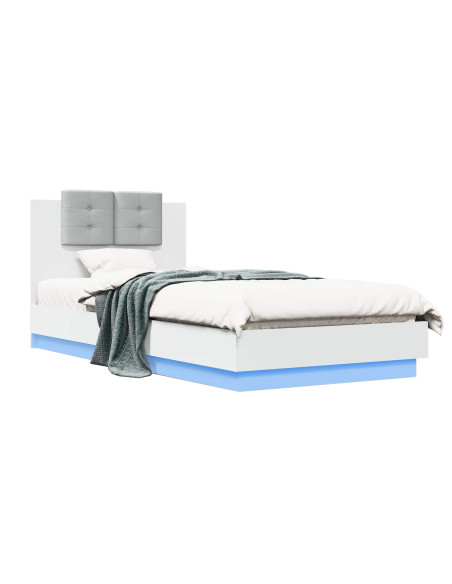 Letto con LED Bianco 80 x 200 cm Legno ingegnerizzato