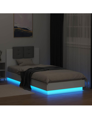Letto con LED Bianco 80 x 200 cm Legno ingegnerizzato