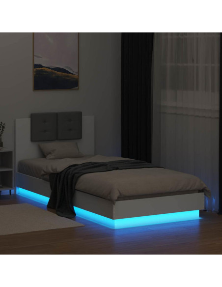 Letto con LED Bianco 80 x 200 cm Legno ingegnerizzato