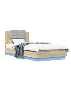 Letto con LED Rovere Sonoma 80 x 200 cm Legno ingegnerizzato 2