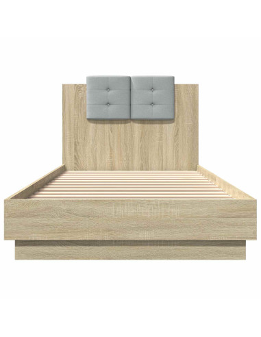 Letto con LED Rovere Sonoma 80 x 200 cm Legno ingegnerizzato