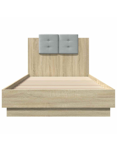 Letto con LED Rovere Sonoma 80 x 200 cm Legno ingegnerizzato