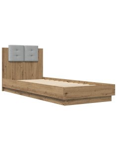 Letto con LED Rovere Artigianale 80 x 200 cm 2
