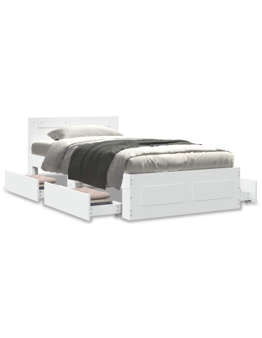 Struttura letto con testata Bianco 80 x 200 cm