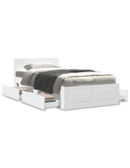 Struttura letto con testata Bianco 80 x 200 cm