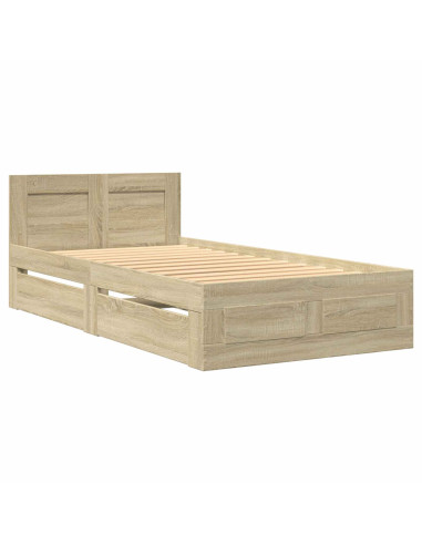 Struttura letto con testata Rovere Sonoma 80 x 200 cm