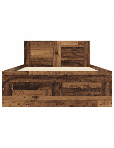 Struttura letto con testata Legno antico 80 x 200 cm