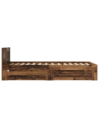 Struttura letto con testata Legno antico 80 x 200 cm
