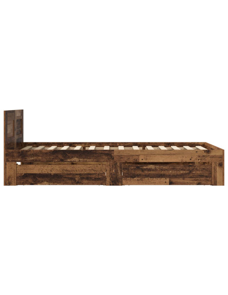 Struttura letto con testata Legno antico 80 x 200 cm