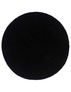 Tovagliette 6 pz Nero Neutro 38 cm Rotonde in Cotone