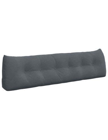 Cuscino per Schiena Grigio scuro 180 x 24 x 50 cm Velluto