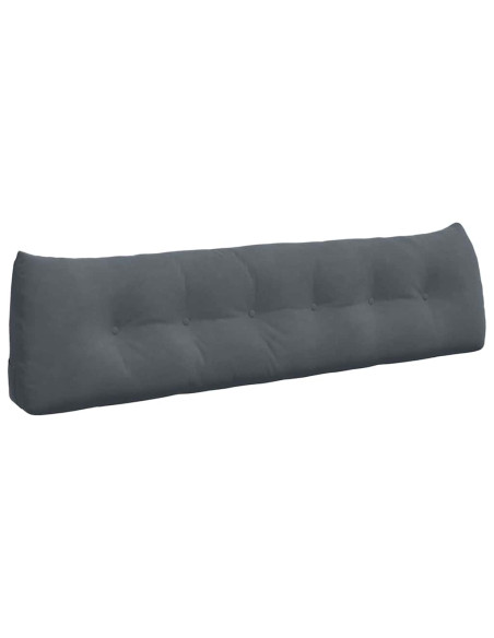 Cuscino per Schiena Grigio scuro 180 x 24 x 50 cm Velluto