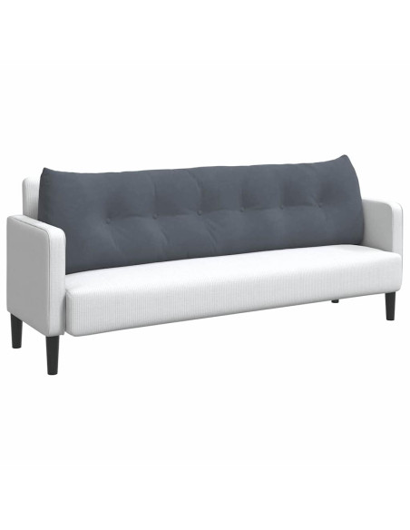 Cuscino per Schiena Grigio scuro 180 x 24 x 50 cm Velluto