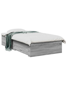 Telaio del letto con storage Sonoma grigio 80 x 200 cm 2