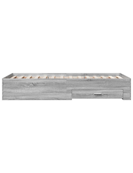 Telaio del letto con storage Sonoma grigio 80 x 200 cm