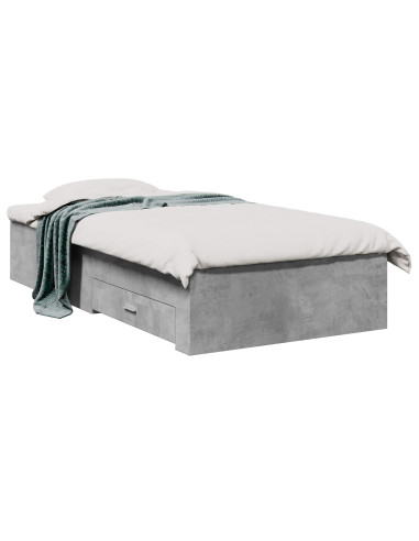 Telaio del letto con storage Grigio Cemento 80 x 200 cm