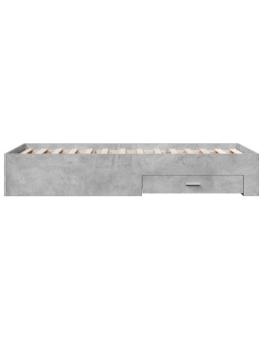Telaio del letto con storage Grigio Cemento 80 x 200 cm