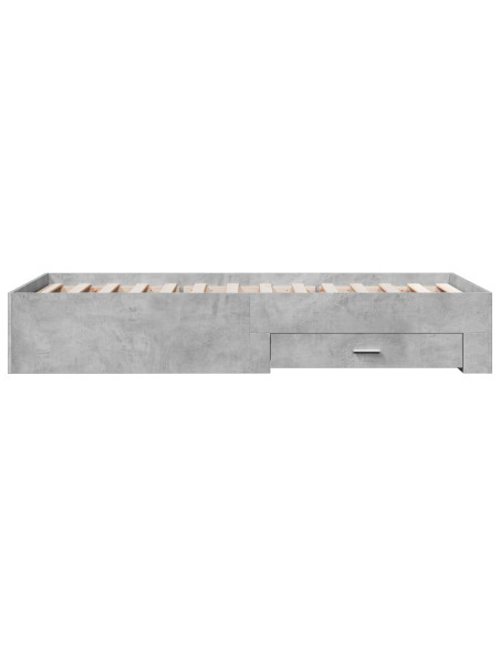 Telaio del letto con storage Grigio Cemento 80 x 200 cm