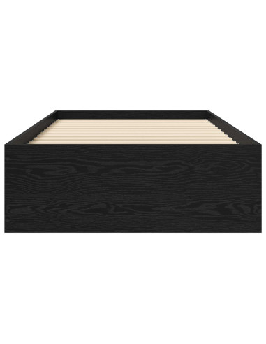 Telaio del letto con storage Rovere Nero 80 x 200 cm