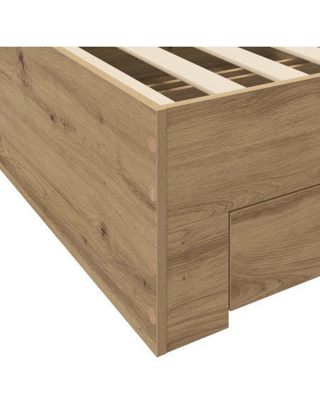 Telaio del letto con storage Rovere Artigianale 80 x 200 cm
