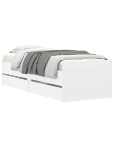 Telaio del letto con storage Bianco 80 x 200 cm 2