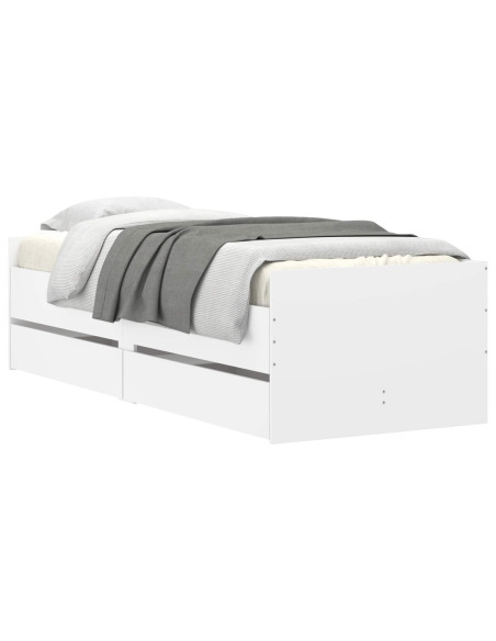 Telaio del letto con storage Bianco 80 x 200 cm