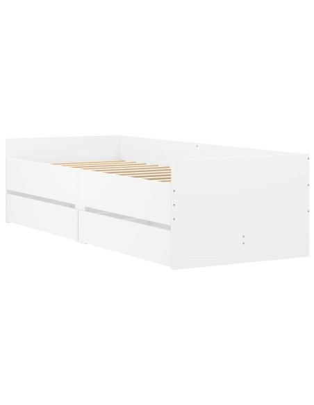 Telaio del letto con storage Bianco 80 x 200 cm
