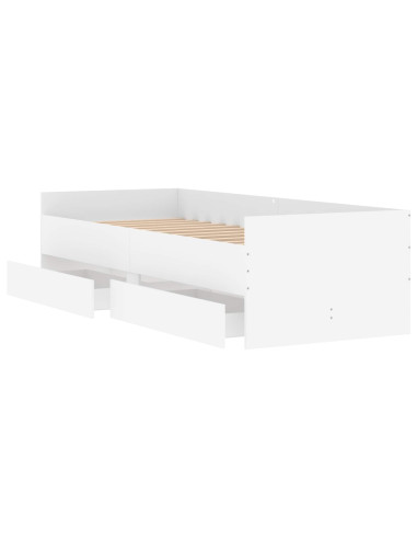 Telaio del letto con storage Bianco 80 x 200 cm