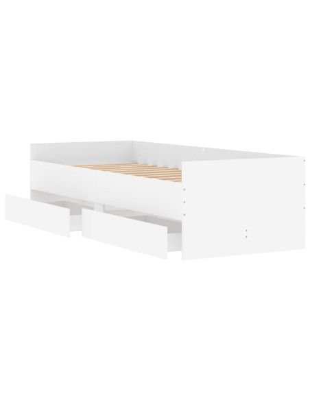 Telaio del letto con storage Bianco 80 x 200 cm
