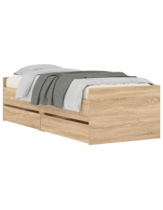 Telaio del letto con storage Rovere Sonoma 80 x 200 cm 2