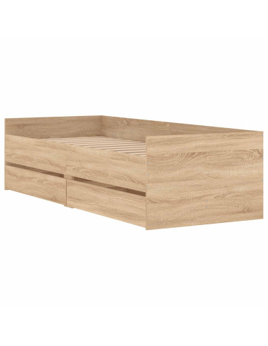 Telaio del letto con storage Rovere Sonoma 80 x 200 cm