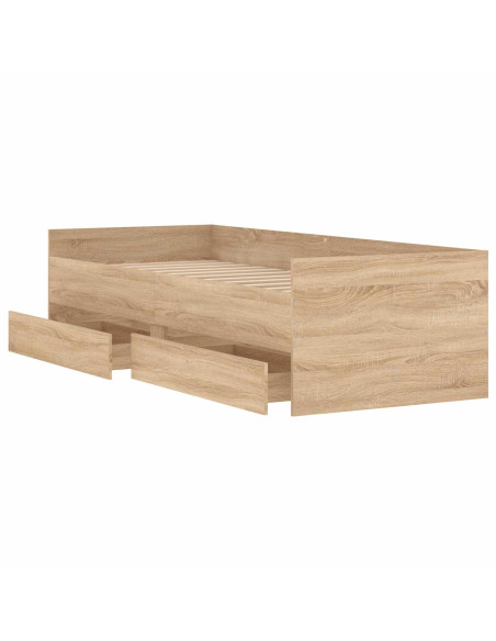 Telaio del letto con storage Rovere Sonoma 80 x 200 cm