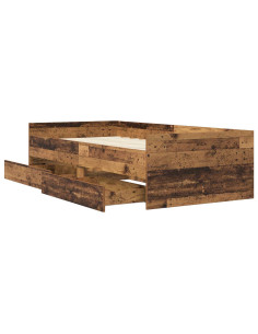Telaio del letto con storage Legno antico 80 x 200 cm 2