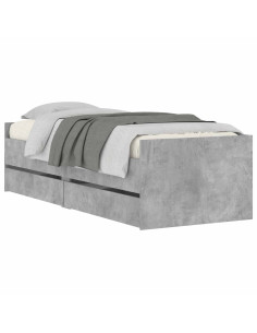 Telaio del letto con storage Sonoma grigio 80 x 200 cm 2