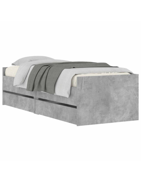 Telaio del letto con storage Sonoma grigio 80 x 200 cm