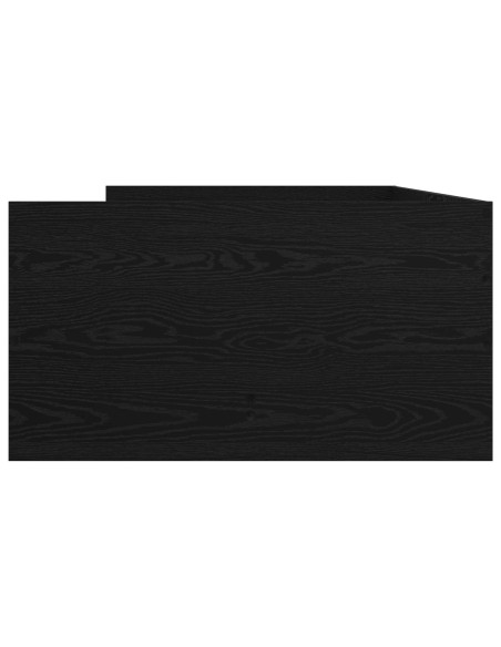 Telaio del letto con storage Rovere Nero 80 x 200 cm