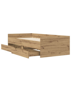Telaio del letto con storage Rovere Artigianale 80 x 200 cm 2