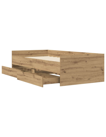 Telaio del letto con storage Rovere Artigianale 80 x 200 cm