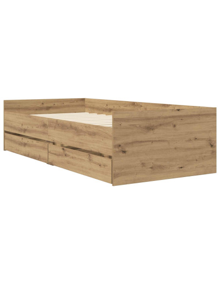 Telaio del letto con storage Rovere Artigianale 80 x 200 cm
