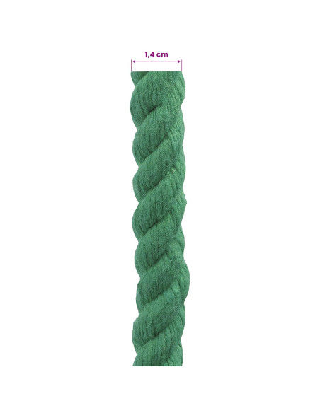 Corda Verde 1,4 x 1,4 x 25000 cm Cotone