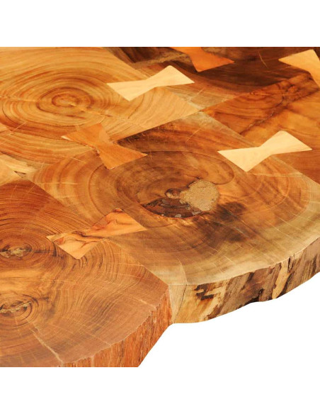 Tavolino da Caffè 35 cm 6 Tronchi in Legno Massello di Acacia
