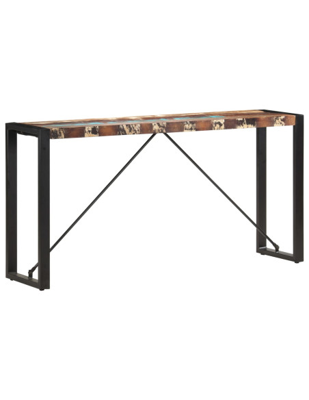 Tavolo Consolle 150x35x76 cm in Legno Massello di Recupero
