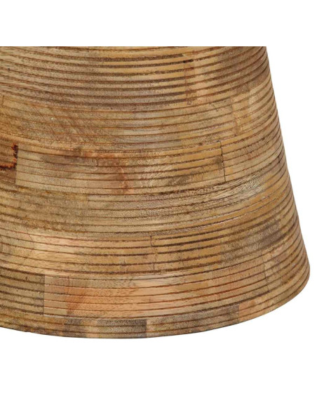Tavolino da Salotto Ø37x45 cm in Legno Massello di Mango