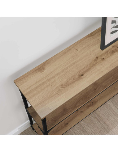 Tavolo consolle Rovere artigianale 100 x 22,5 x 75 cm