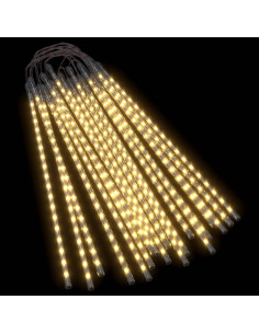 Luci Meteoriche 20 pz 50cm Bianco Caldo 720 LED Interni Esterni 2