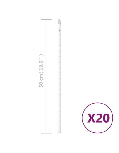 Luci Meteoriche 20 pz 50cm Bianco Caldo 720 LED Interni Esterni