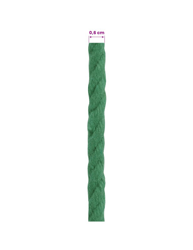 Corda Verde 0,6 x 0,6 x 50000 cm Cotone