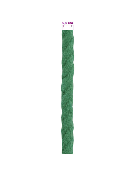Corda Verde 0,6 x 0,6 x 50000 cm Cotone